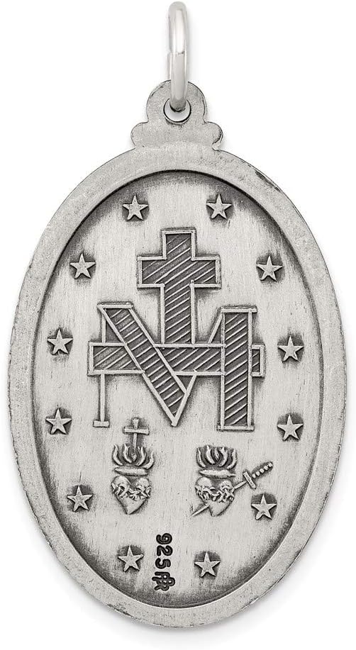 Sterling Silver Antiqued Miraculous Medal