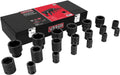 Urrea 7401C 1/2' Square Drive Impact Socket Set, Boxed, 19-Piece