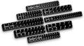 Westling USA Premium Aluminum Starter 8 Piece Socket Tray/Organizer Set, Holds 152 Standard and Metric Sockets (Black/Black, 2 Row)