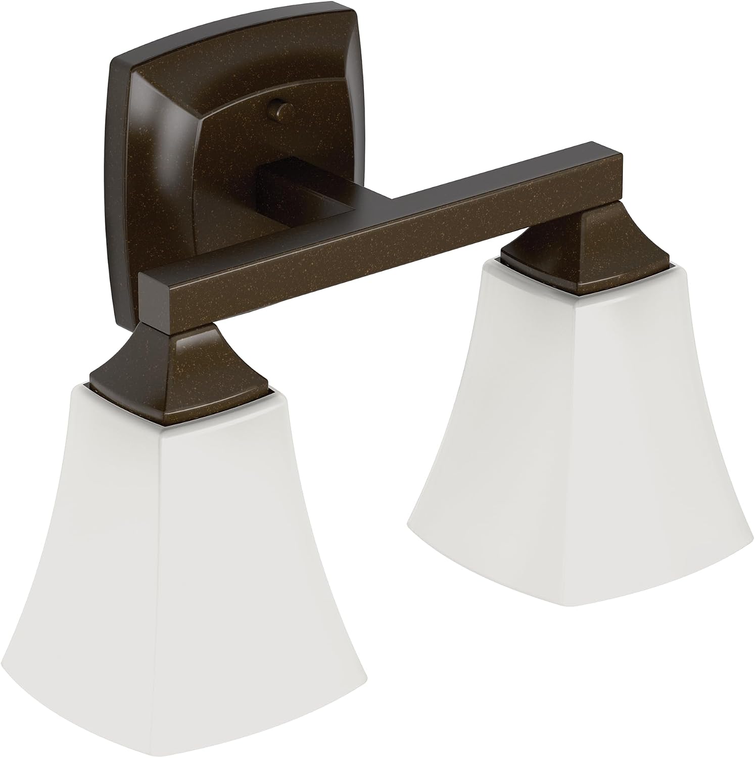Moen YB5162ORB Voss 2-Light Dual-Mount Bath Bathroom Vanity Fixture with Frosted Glass, Oil Rubbed Bronze