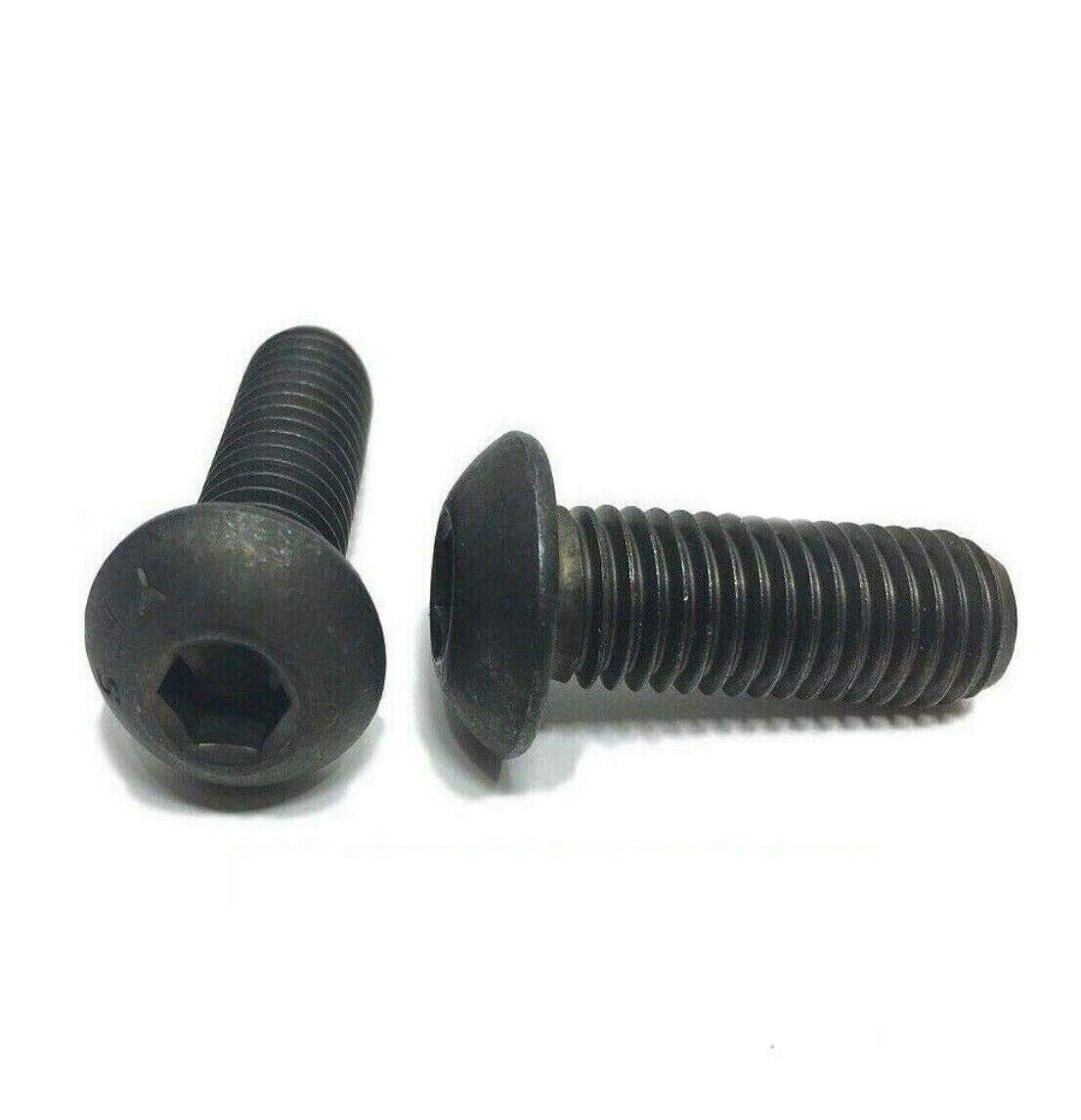3/8-16 x 3' - Button Head Cap Screw Black Oxide Thread Socket 100 Pcs Socket Head Screws B2B