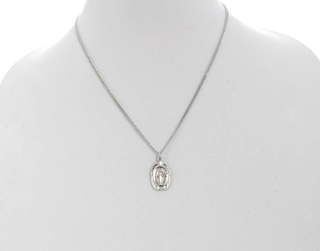 Heartland Women's Sterling Silver Deep Carving Miraculous Medal + USA Made + Chain Choice