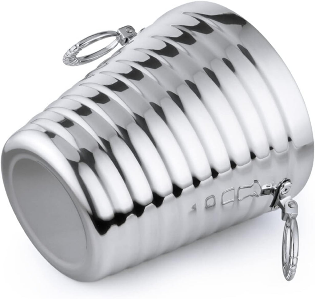 Ice Bucket Champagne Bucket Ice Bucket Thickened Stainless Steel Ice Bucket Double Layer Insulation Design Made Champagne or Wine Bucket Keeps Ice Frozen Longer Ice Bucket Beverage Tub (Size : M)