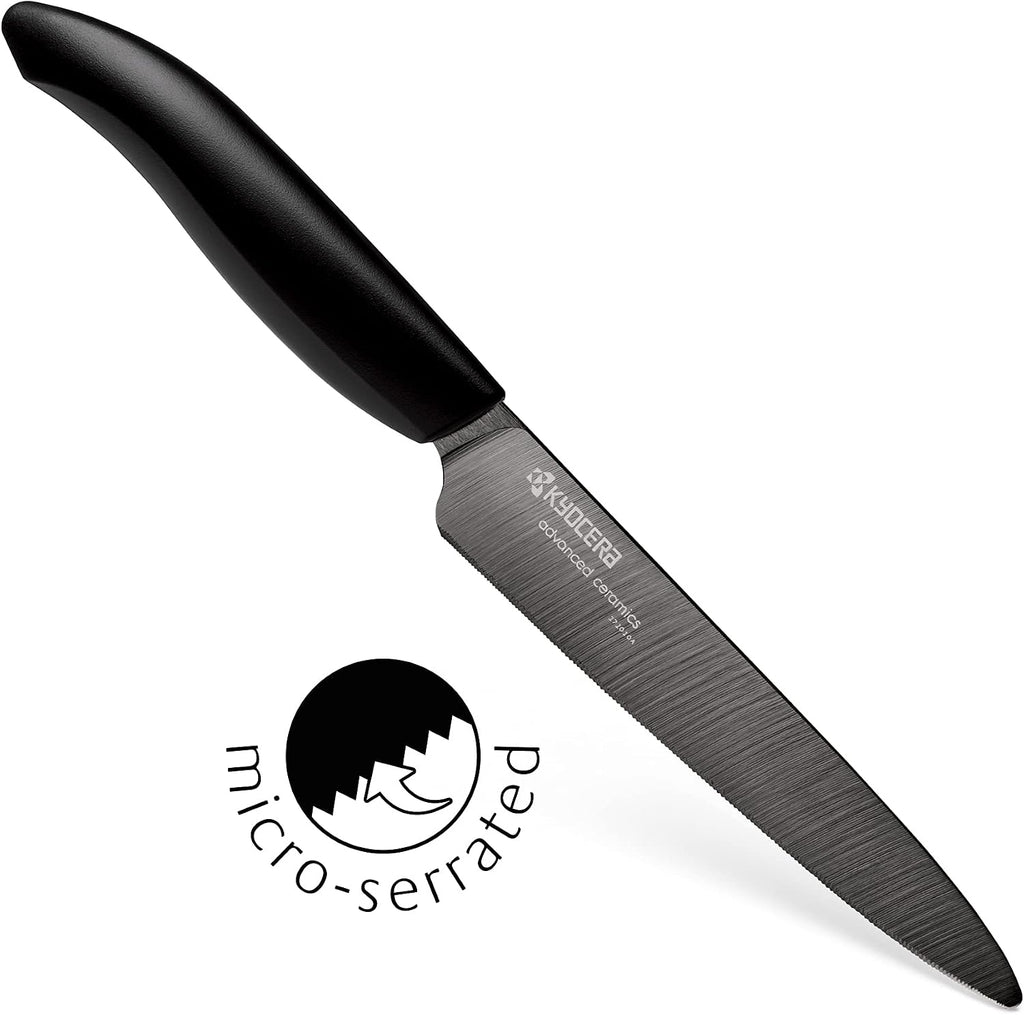 Kyocera Revolution 3pc ceramic knife set, 6', 5' and 3', Black