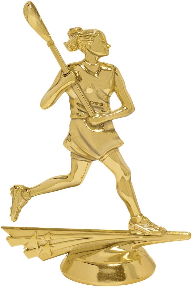 6' Gold Girls Lacrosse Trophies - Personalized Lacrosse Trophy Awards Prime