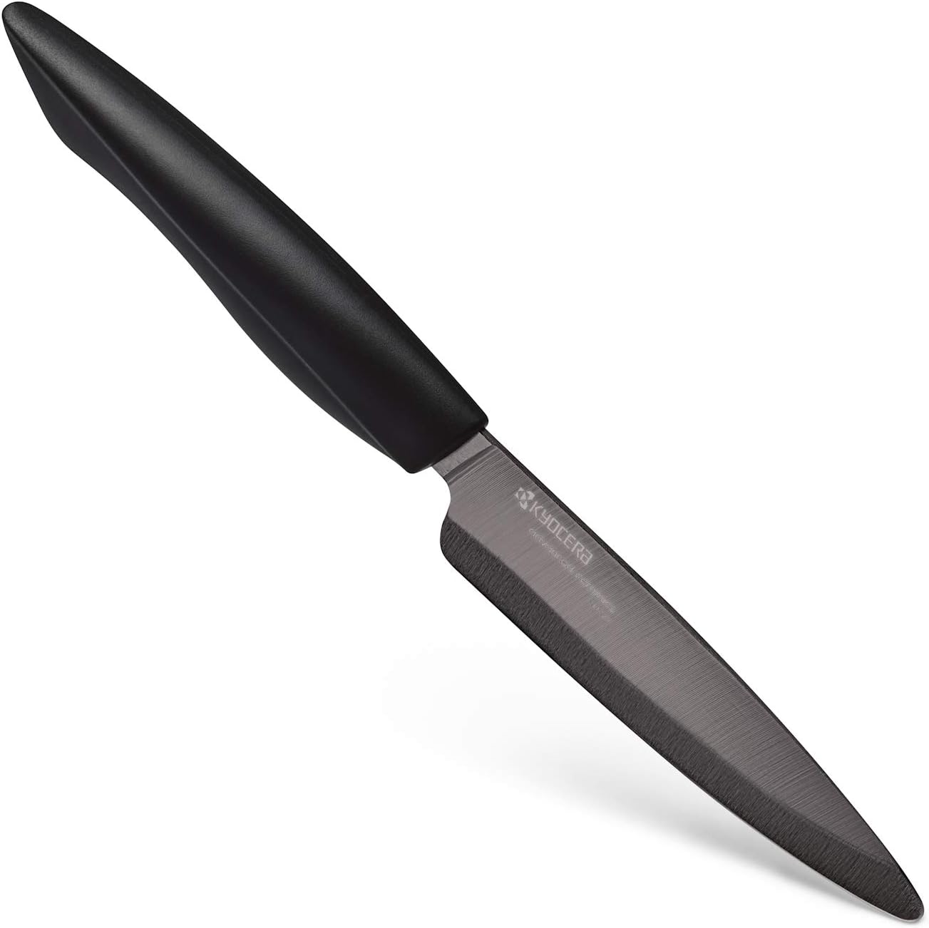 Kyocera 5 piece Ceramic Knife Block Set, Black Patented Blade Sizes: 7', 5.5', 5', 4.5', Stainless