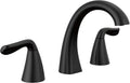 Delta Arvo Matte Black Bathroom Faucet 3 Hole, 8 Inch Widespread Bathroom Sink Faucet for Vanity, Push-Pop Drain Assembly, Matte Black 35840LF-BL