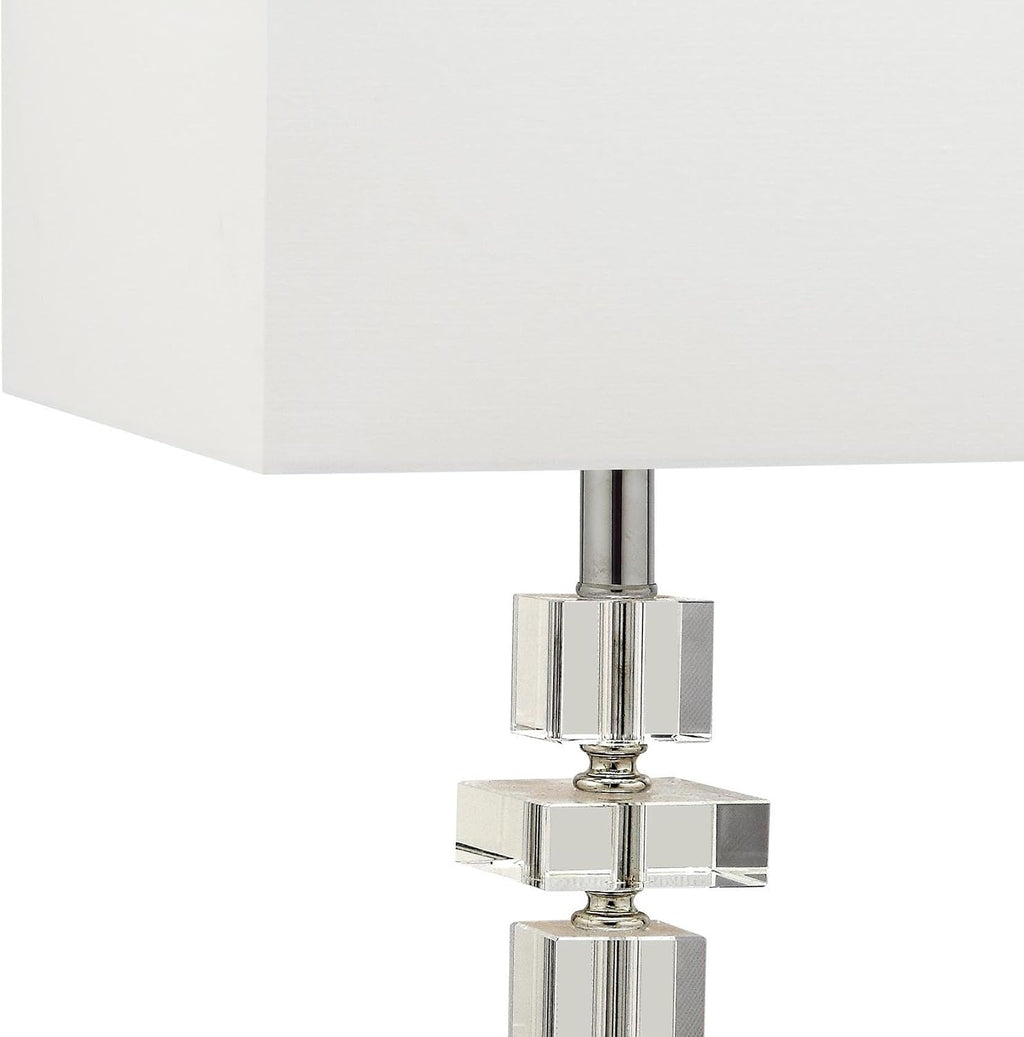 SAFAVIEH Lighting Collection Modern Deco 28-inch Bedroom Living Room Home Office Desk Nightstand Table Lamp Set of 2 (LED Bulbs Included)