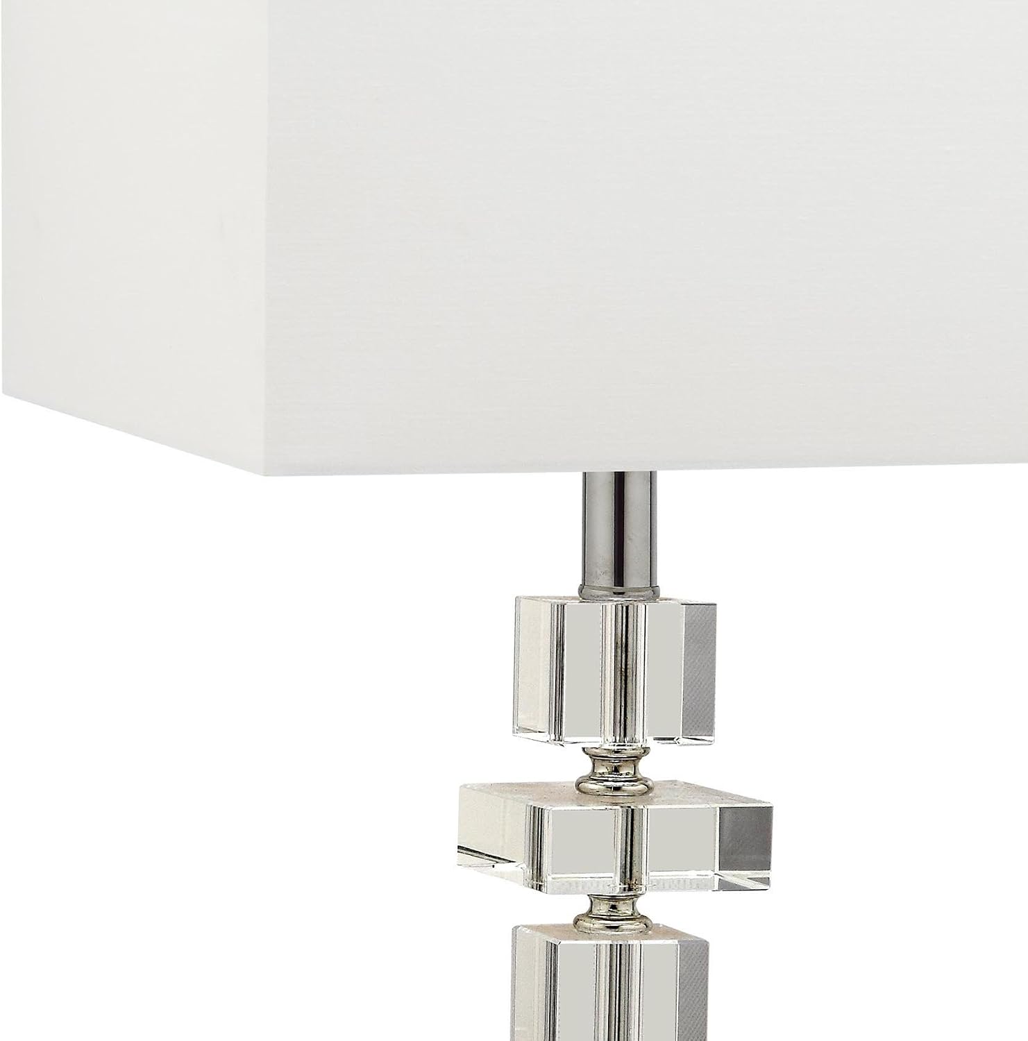 SAFAVIEH Lighting Collection Modern Deco 28-inch Bedroom Living Room Home Office Desk Nightstand Table Lamp Set of 2 (LED Bulbs Included)