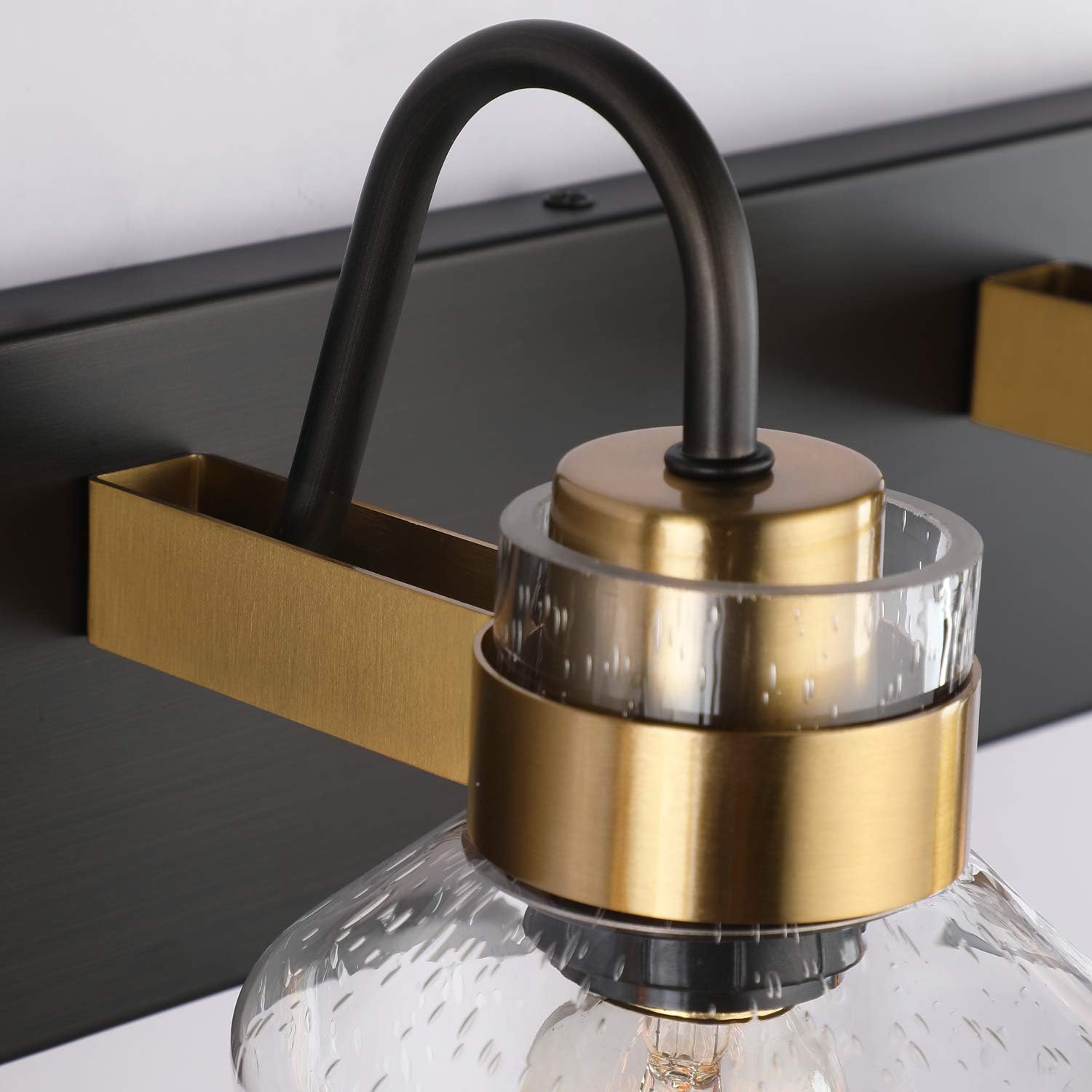 PRESDE Vintage Bathroom Vanity Fixtures Over Mirror Bronze Brushed Black 4-Light vantiy Lighting for Bathroom