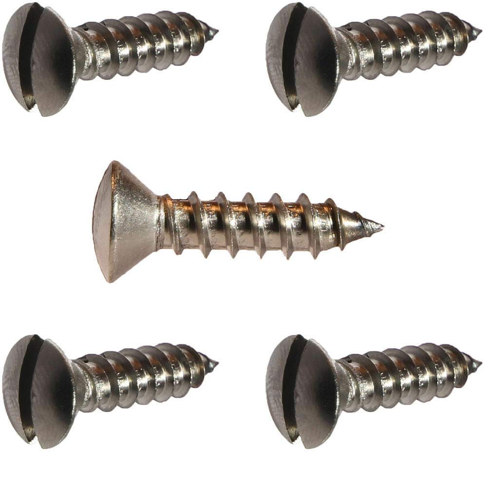 Slotted Oval Head Sheet Metal Screw Stainless Steel #10 x 1' 1000 Pcs self Tapping Screws Metal B2B