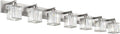 Aipsun Brushed Nickel Bathroom Light Fixtures Crystal Vanity Lighting Fixture Modern Bathroom Vanity Light 7 Light (Exclude Bulb)