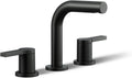 KOHLER K-33592-4K-BL Elate® Widespread Bathroom Sink Faucet, Durable Brass Bathroom Faucets, Sleek Finish, 1.0 GPM, Matte Black