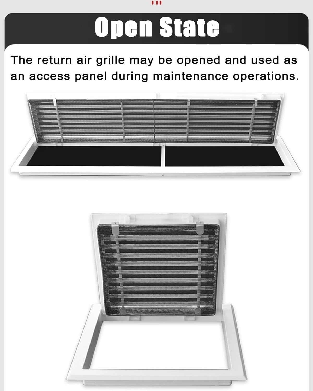 Air Vent Grille Cover Removable Louvered Vent Access Panel with Mesh Cover, White Service Door Loft Hatch for Wiring Drywall(350x350mm(14x14in))