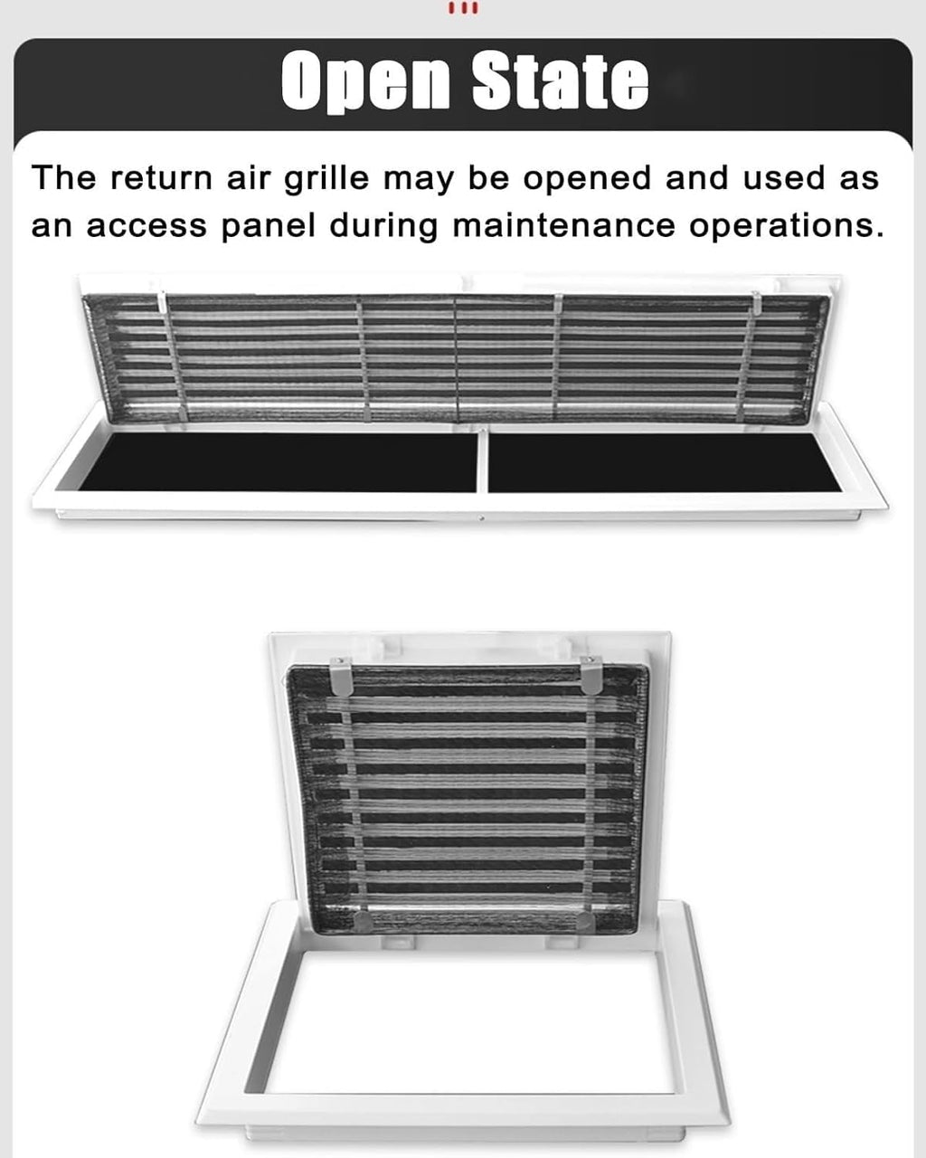Air Vent Grille Cover Removable Louvered Vent Access Panel with Mesh Cover, White Service Door Loft Hatch for Wiring Drywall(250x250mm(10x10in))