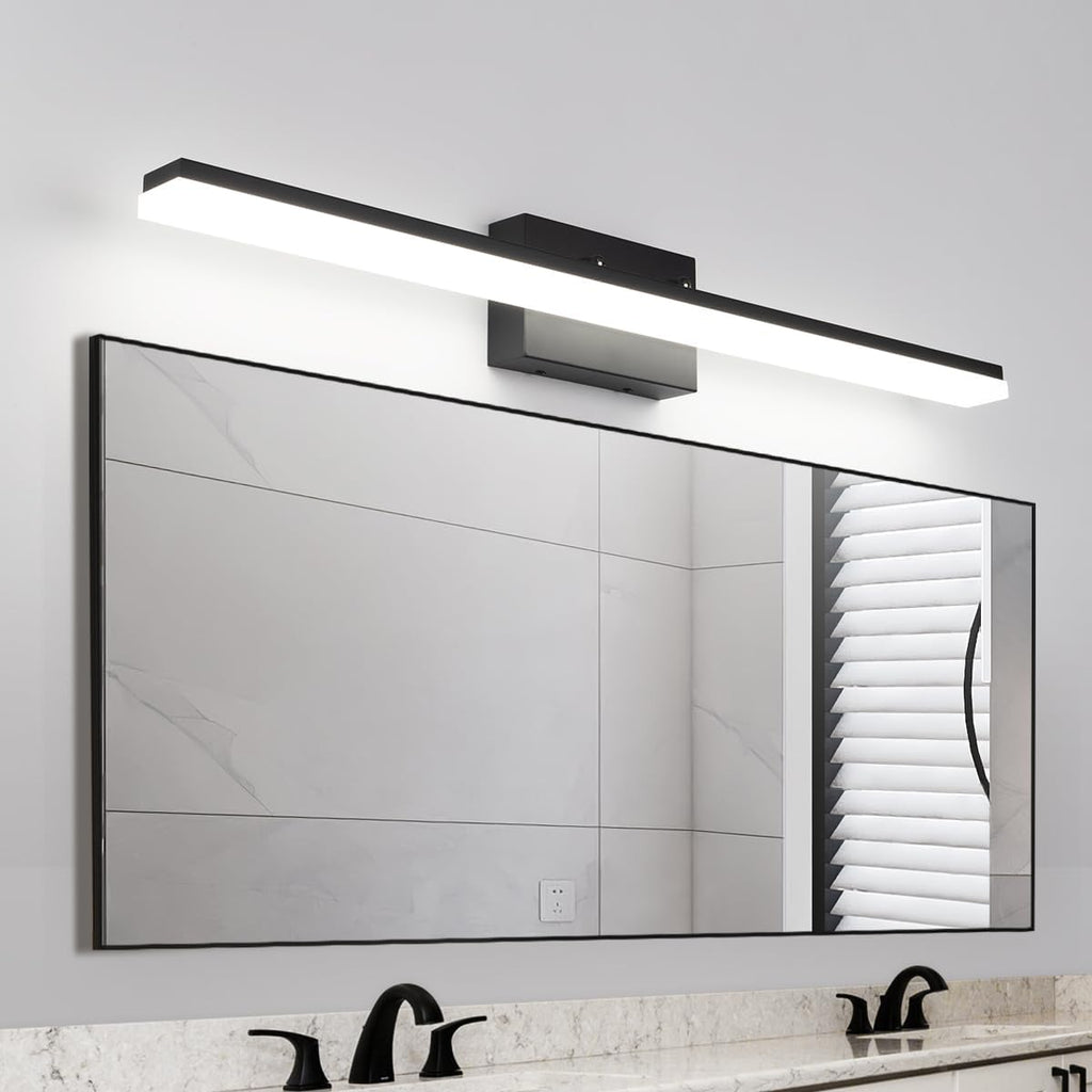 mirrea 36in Modern LED Vanity Light for Bathroom Lighting Dimmable 36w Black Painted (Cold White 5000K)