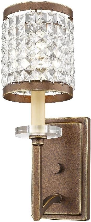 Livex Lighting 50561-64 Gramercy 1-Light Wall Sconce, Hand Painted Palacial Bronze