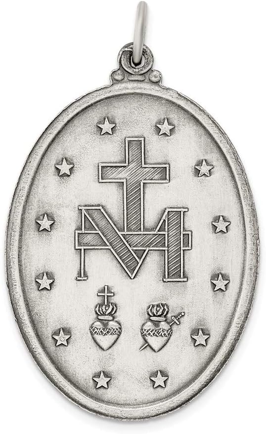 Sterling Silver Antiqued Miraculous Medal