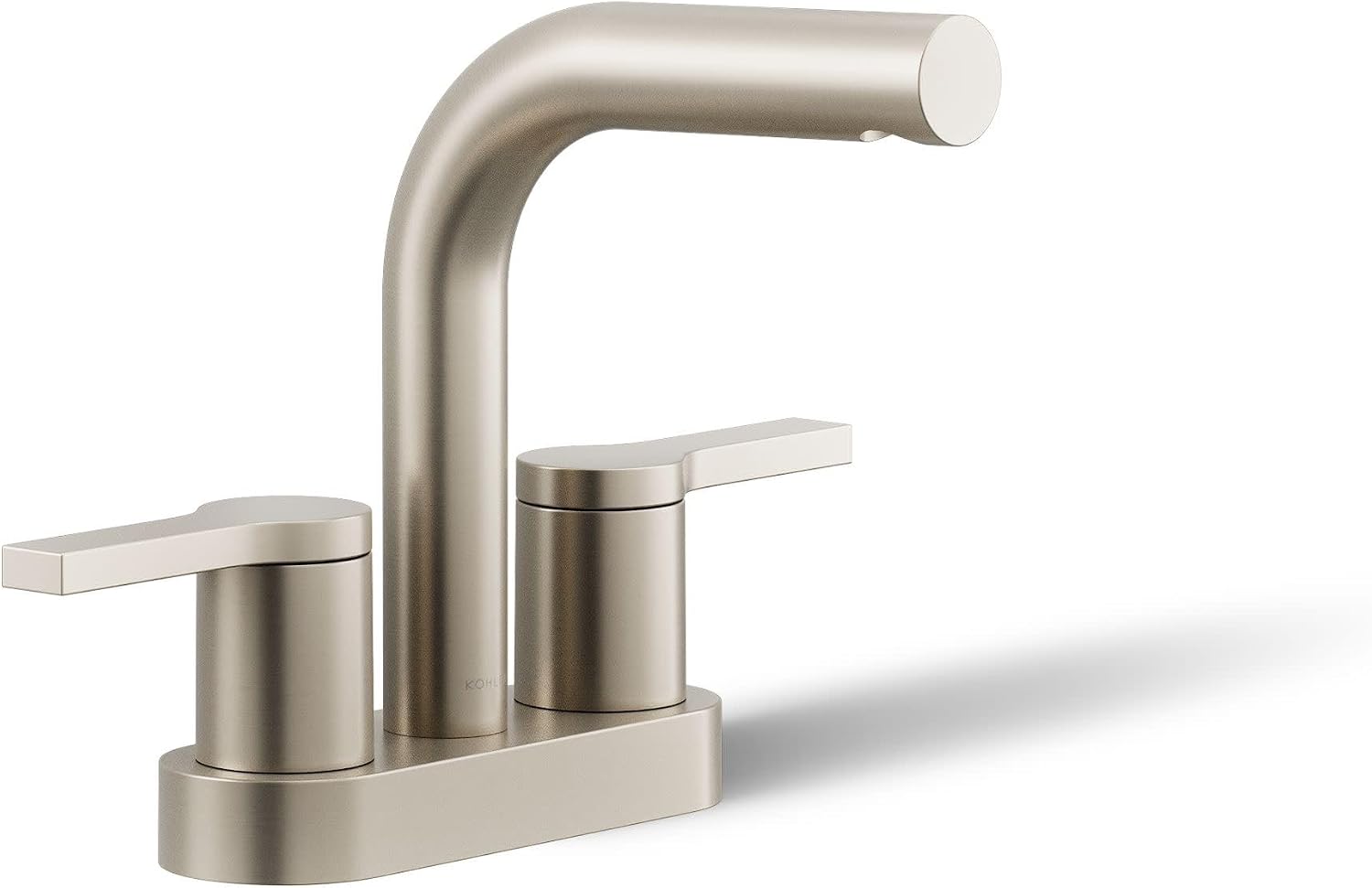 KOHLER K-33591-4K-BN Elate® Centerset Bathroom Sink Faucet, Contemporary Style, Water Efficient, Easy to Install, Bathroom Faucets, 1.0 GPM, Vibrant Brushed Nickel