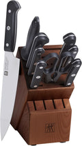 ZWILLING Gourmet 10-Piece Razor-Sharp German Knife Block Set, Made in Company-Owned German Factory with Special Formula Steel perfected for almost 300 Years, Dishwasher Safe, Acacia Block