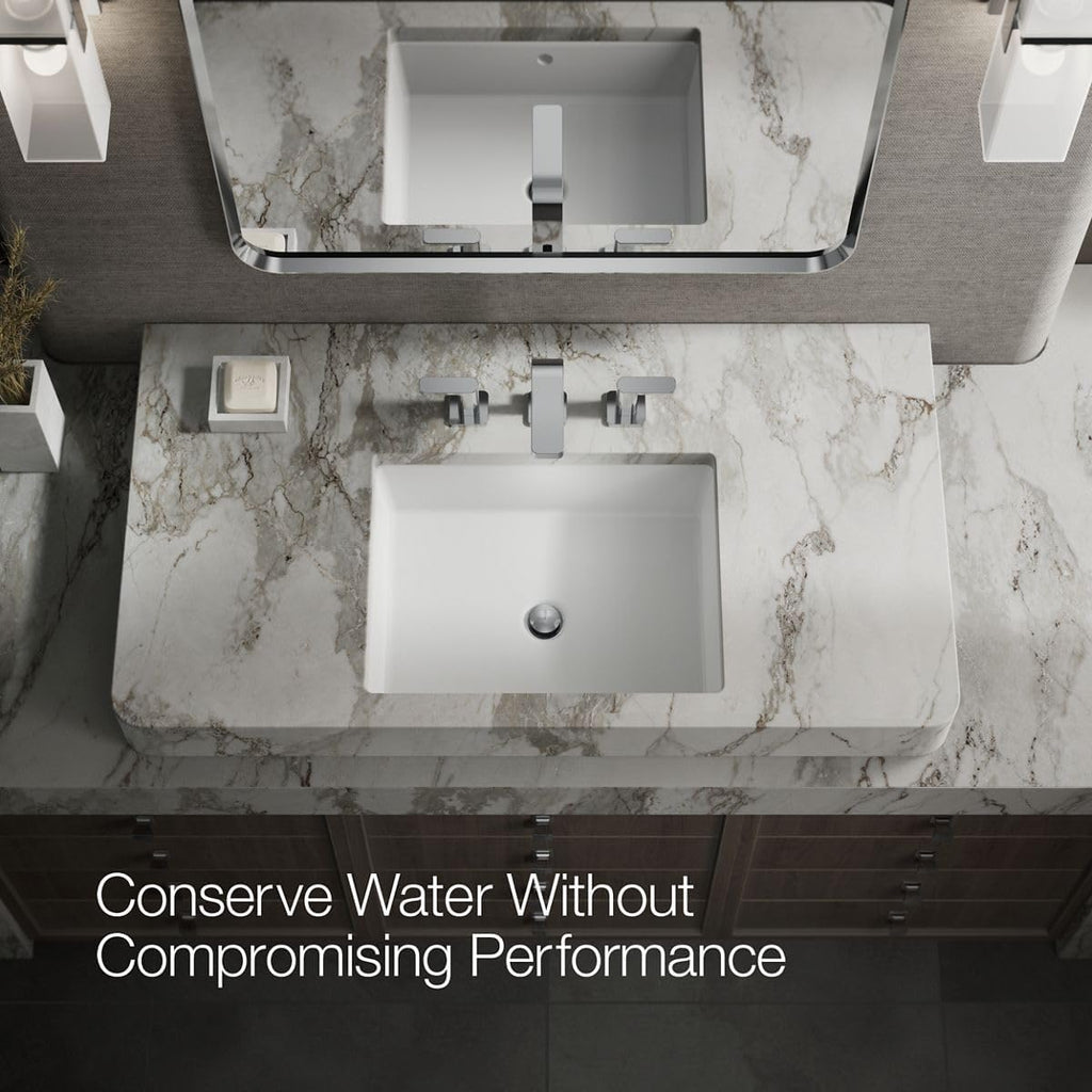 Kohler K-23484-4N-CP Parallel Widespread Bathroom Sink Faucet, .5 GPM, Lever Handles, Polished Chrome