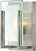 Hinkley Latitude One Light 60W G9 Bathroom Vanity Fixture, Brushed Nickel