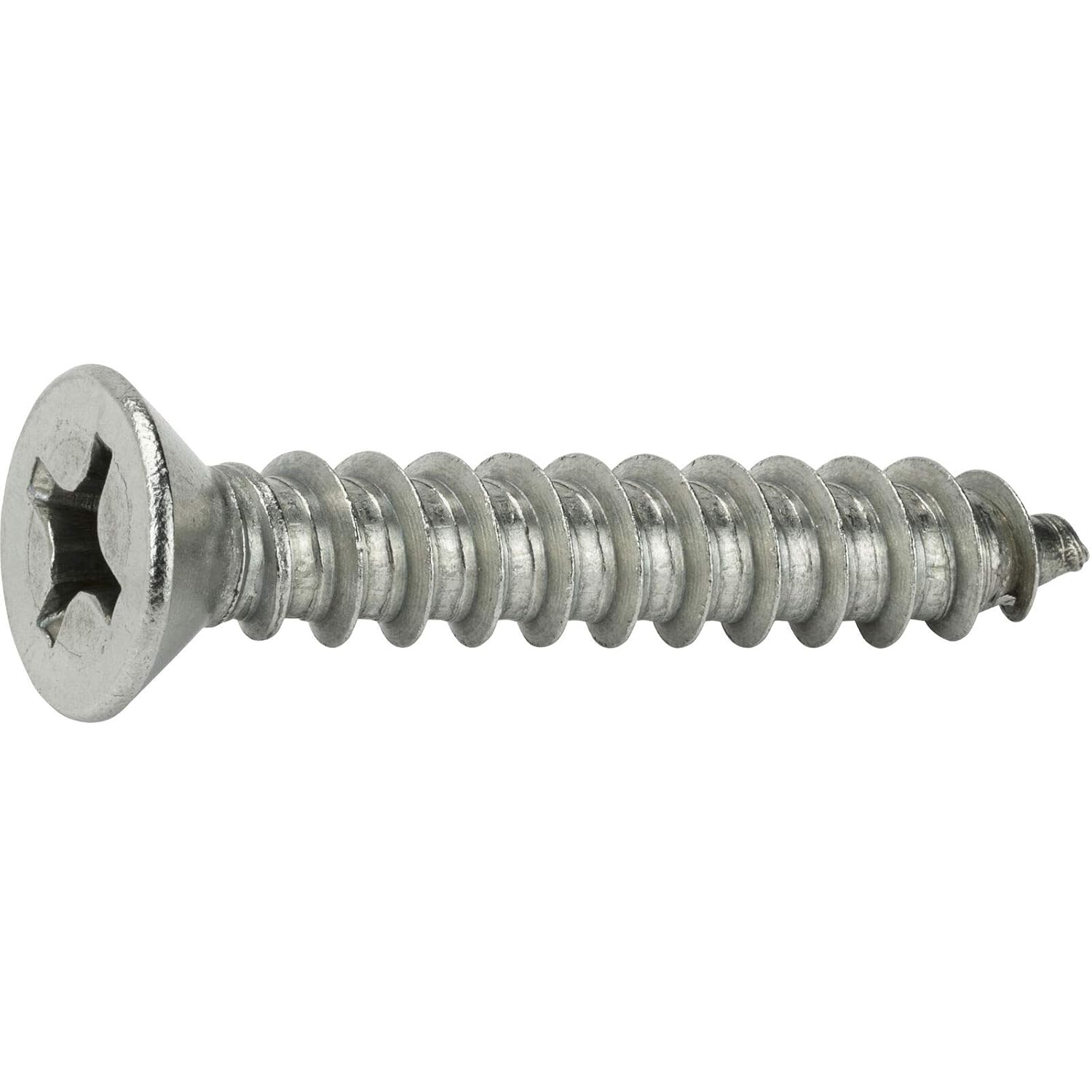 #12 x 1' - Phillips Flat Head Sheet Metal Screws Stainless Steel 1000 Pcs self Tapping Screws Metal B2B