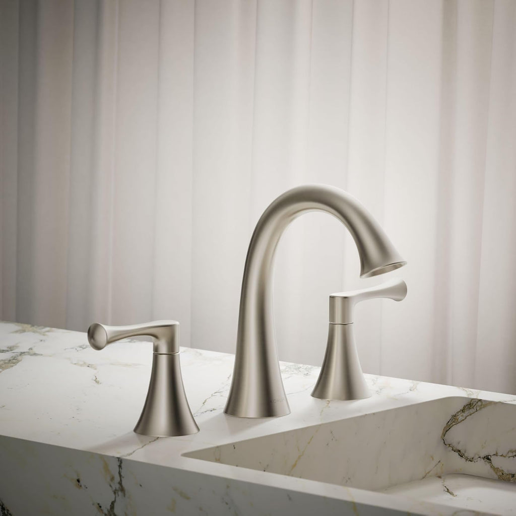 Kohler 35953-4-BN Buckley™ Widespread Bathroom Sink Faucet, 1.2 gpm, Vibrant Brushed Nickel