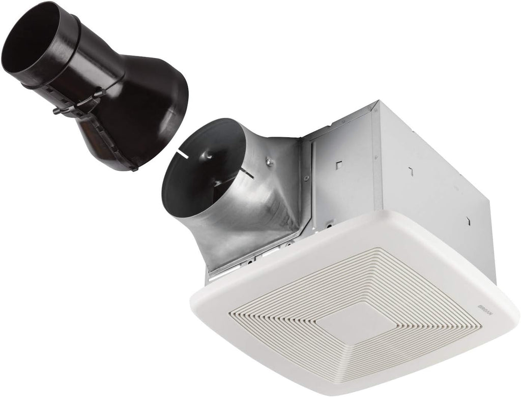 Broan-Nutone RB110 ULTRA PRO™ Series Single-Speed Exhaust Fan, Ventilation Fan with Room-Side Installation, ENERGY STAR® Certified, 0.6 Sones, 110 CFM, 1.2 x 1.2 x 1 inches, White