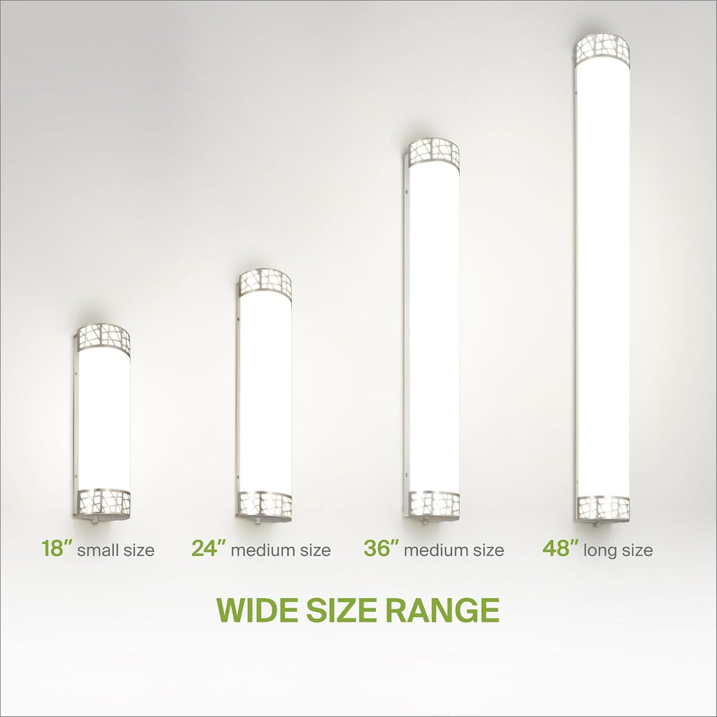 ASD 48 Inch LED Bathroom Vanity Light, 5CCT 2700K-5000K 35W, Dimmable Bathroom Light Fixtures, Modern Vanity Lights for Bathroom Lighting Fixtures Over Mirror, Wall Light Bar, Brushed Nickel, ETL, 2P