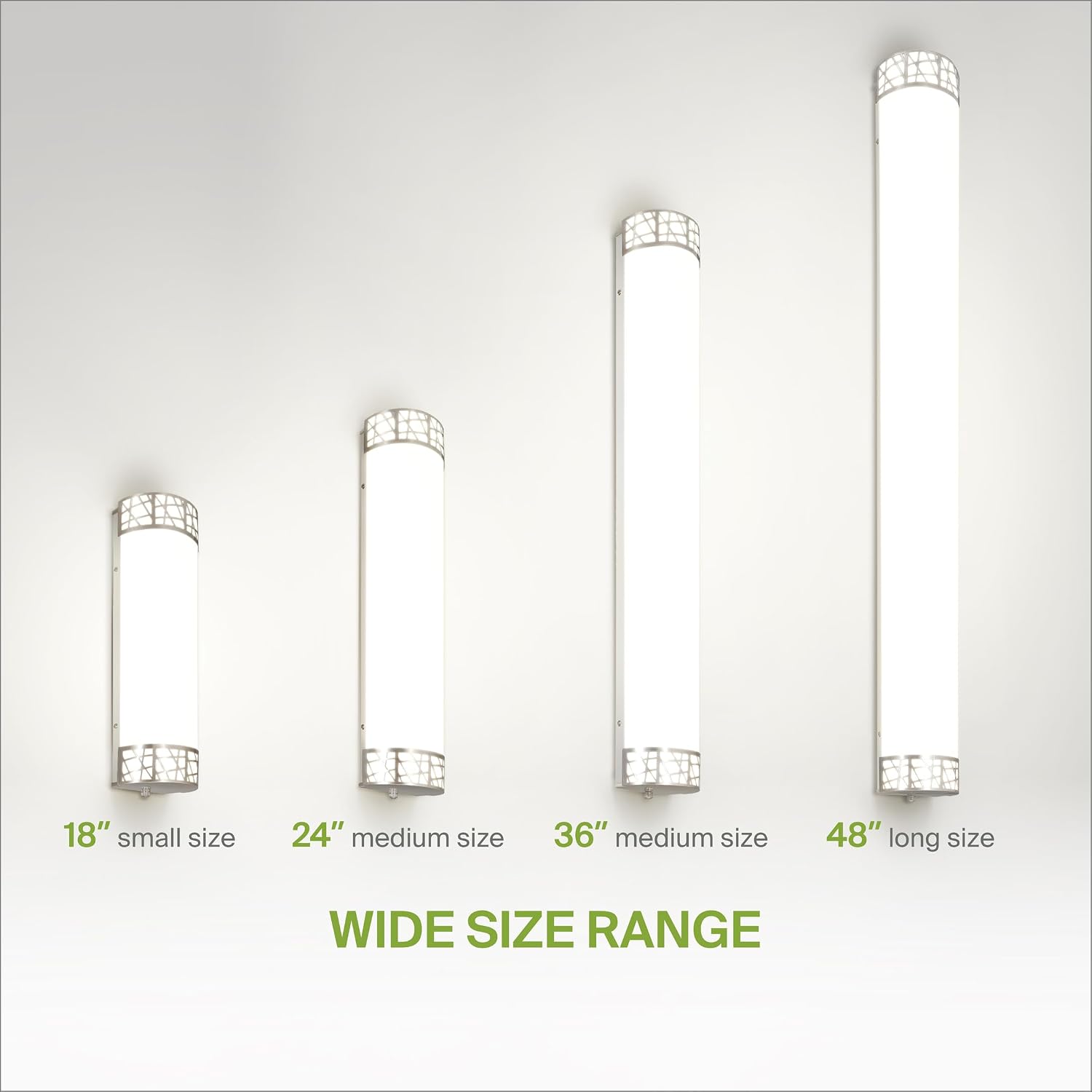 ASD 48 Inch LED Bathroom Vanity Light, 5CCT 2700K-5000K 35W, Dimmable Bathroom Light Fixtures, Modern Vanity Lights for Bathroom Lighting Fixtures Over Mirror, Wall Light Bar, Brushed Nickel, ETL, 2P