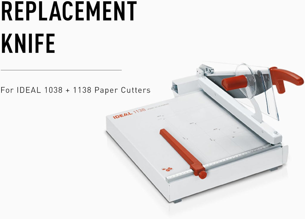 Replacement Blades for IDEAL 1138 Paper Cutter - Resharpenable High-Grade Solingen Steel Replacement Blade Knife, Long-Lasting and Durable