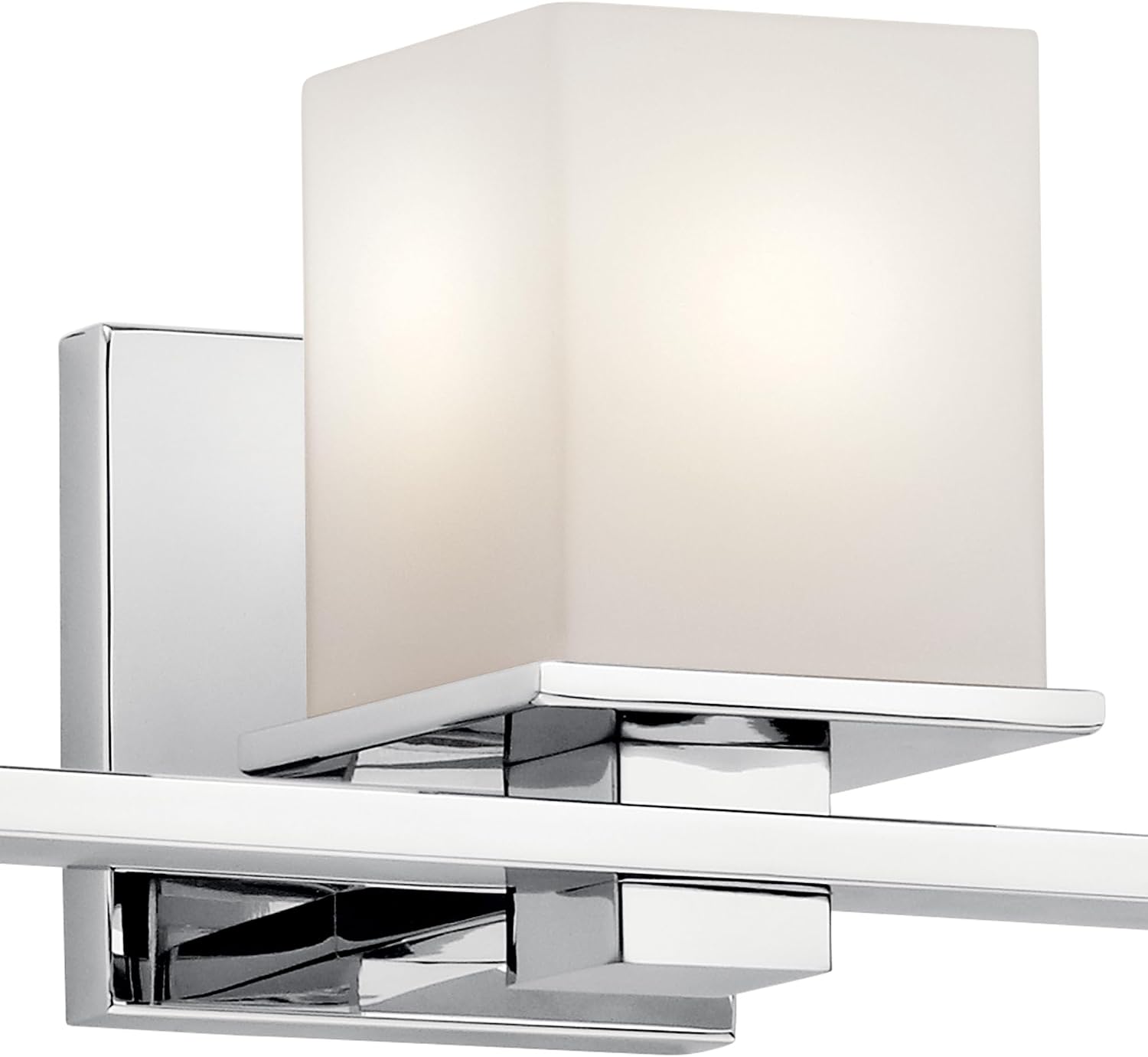 Kichler Tully 24' Vanity Light in Chrome, 3-Light Modern Bathroom Light with Satin Etched Cased Opal Glass, (24' W x 6.5' H), 45151CH