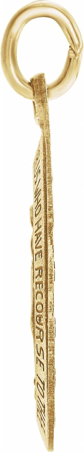 Bonyak Jewelry 14k Yellow Gold 15x11mm Oval Miraculous Medal Gorgeous