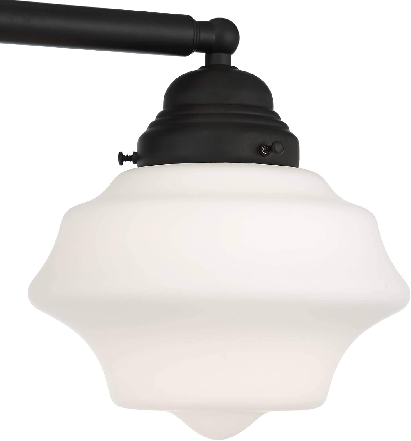 Possini Euro Design Astrid Modern Wall Light Black Metal Hardwired 27 1/4' 3-Light Fixture Opal White Glass Shade for Bedroom Bedside Bathroom Vanity Living Room Hallway Dining House Home Kitchen