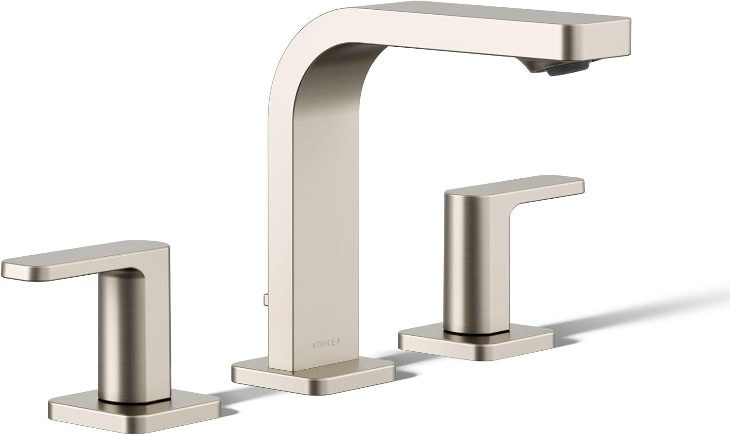 Kohler 23484-4-BN Parallel® Widespread Bathroom Sink Faucet, 1.2 gpm, Vibrant Brushed Nickel