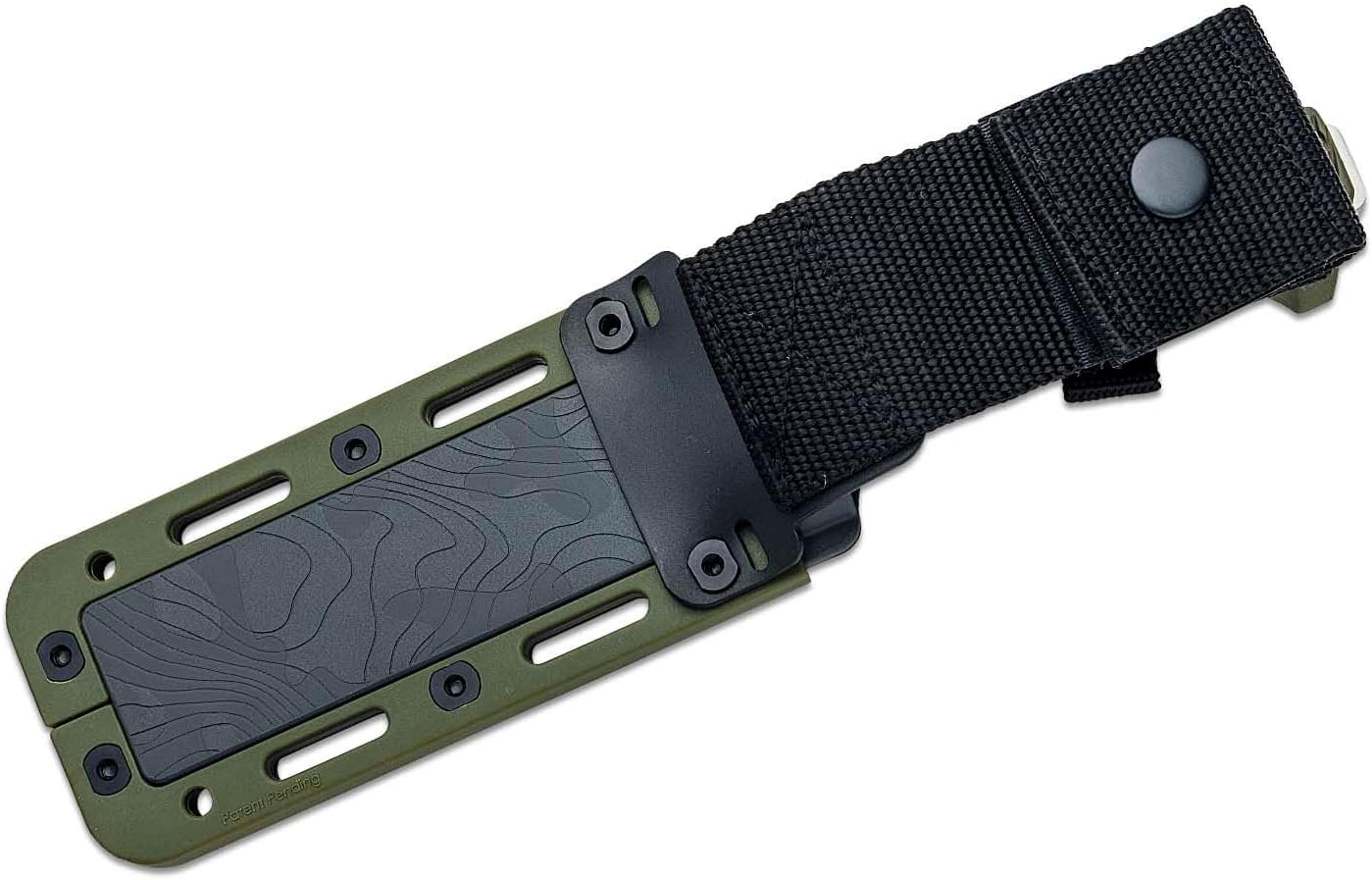 Demko Knives FreeReign Fixed Blade Knife 5' AUS-10A Satin Drop Point or Tanto w/Sheath & Belt Loop (Tanto/Green/Grey)