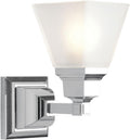 Livex Lighting 1031-05 Mission Wall Sconce Polished Chrome with Frosted Glass