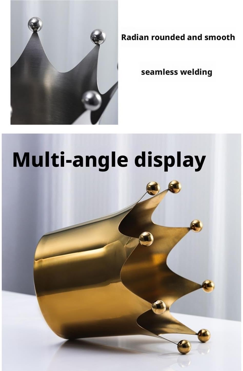 Ice Bucket for Parties Stainless Steel Beverage Tub Wedding Banquet(Gold)