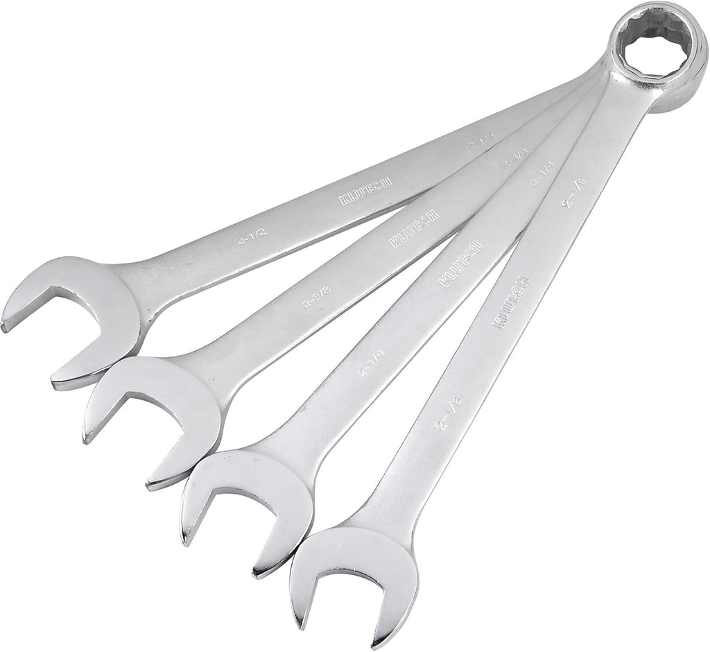 Klutch Super Jumbo SAE Combination Wrench Set - 4-Pc.