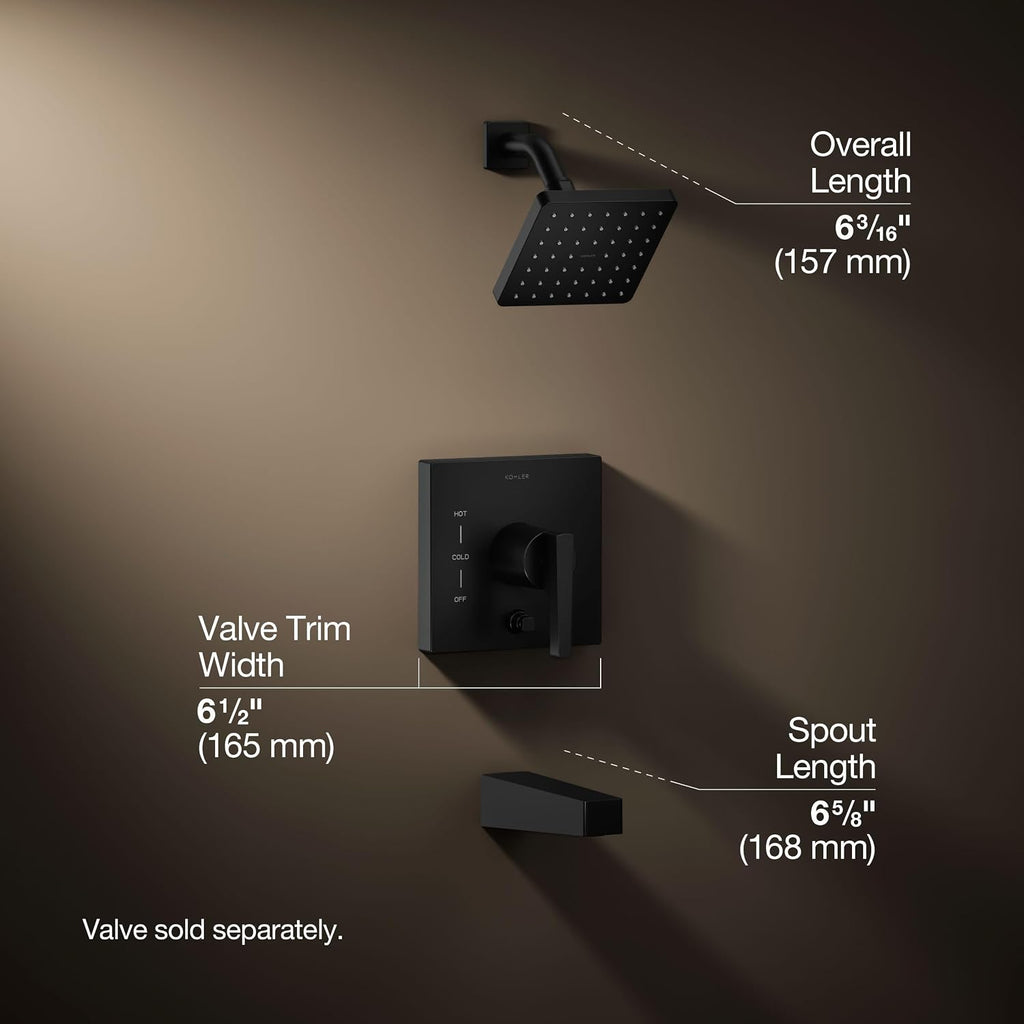 KOHLER Honesty Rite-Temp Bath And Shower Trim With 2.5 Gpm Showerhead And Lever Handle