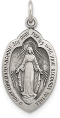 Sterling Silver Antiqued Miraculous Medal
