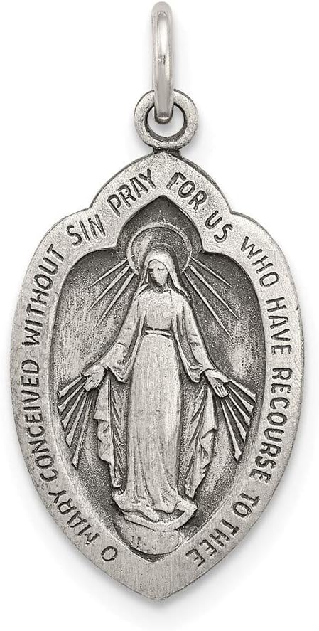 Sterling Silver Antiqued Miraculous Medal