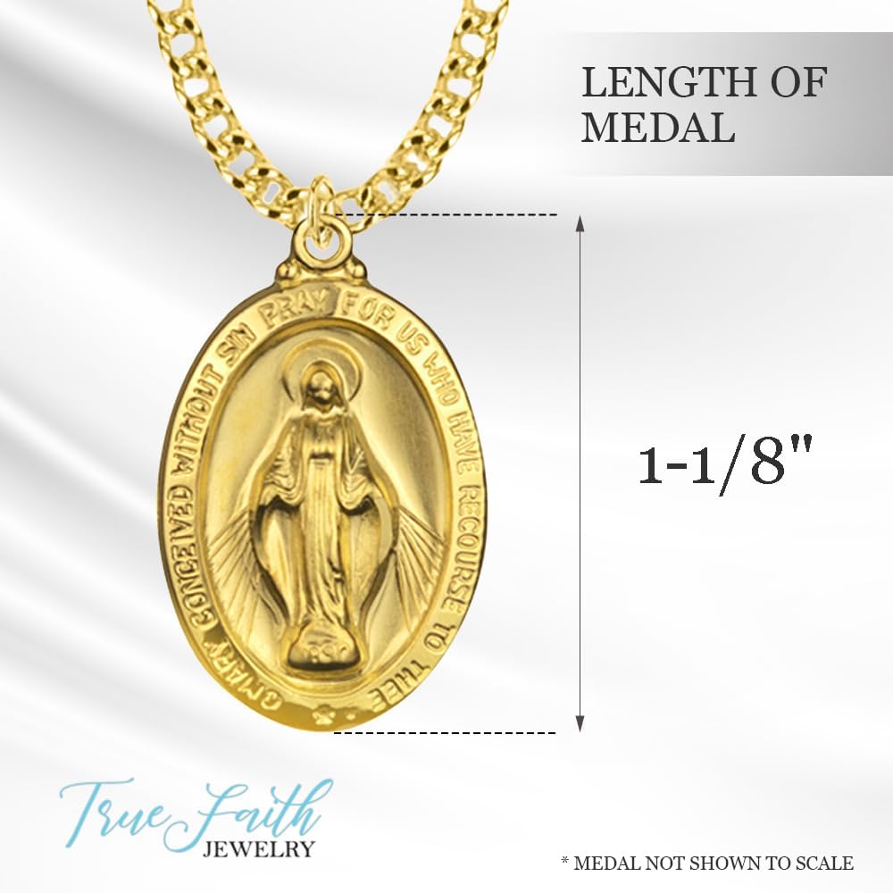 True Faith Jewelry Medal Oval 1-1/8 Inch