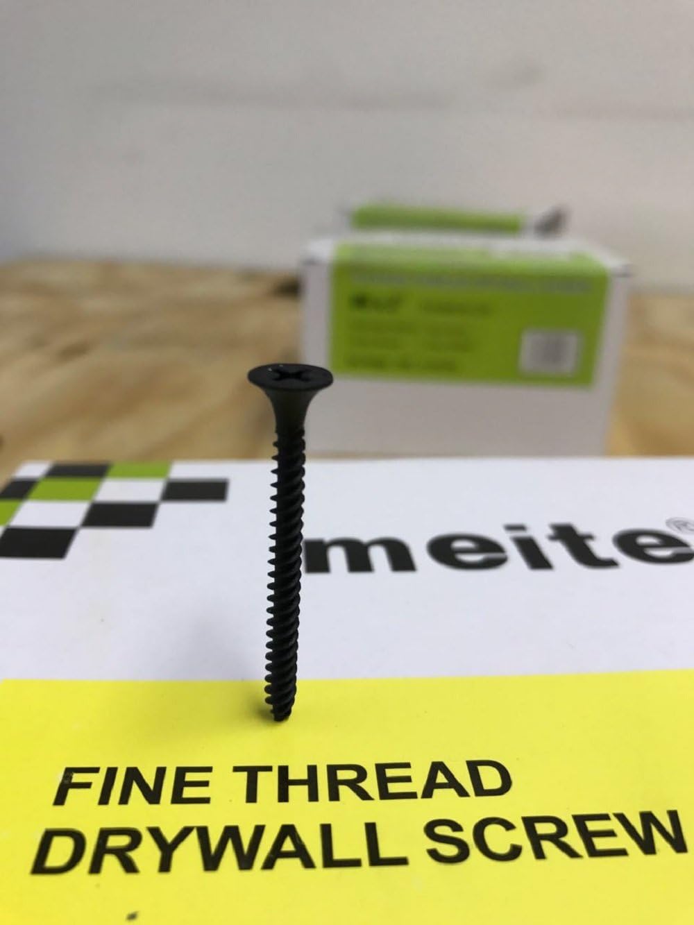 meite 3-Inch #8 Fine Thread Drywall Screw with Bugle Head, 5 Pounds Black #DSF3M (1 Box)