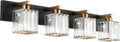 Aipsun Bathroom Vanity Light Fixtures Crystal Vanity Light for Bathroom 4 Light Modern Vanity Lighting (Exclude Bulb)