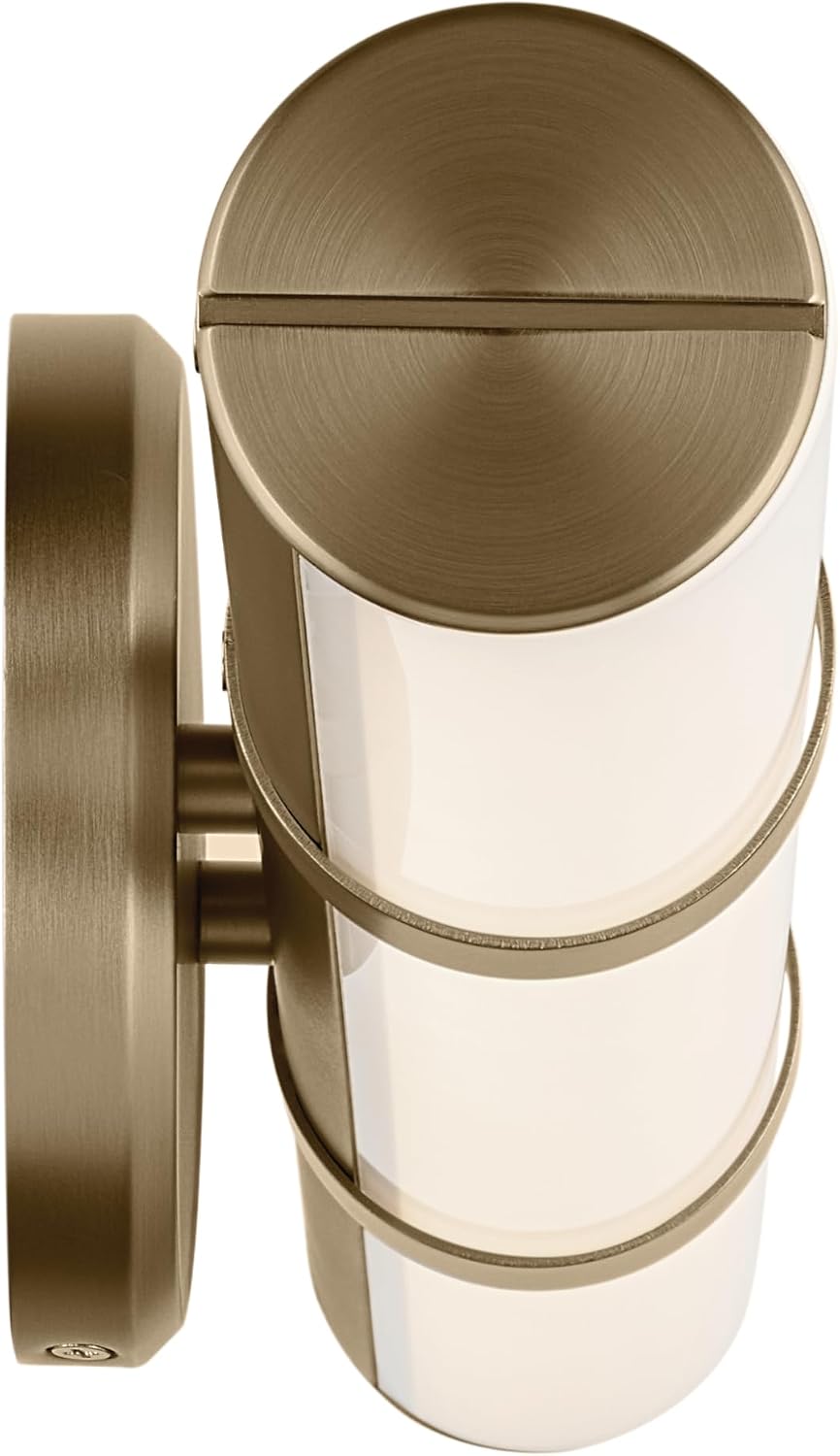 Kichler Rosh 18 in LED Bathroom Vanity Light Fixture with White Glass in Champagne Bronze, Modern Minimalist Bath Bar for Mirror, Dimmable (18 in W x 5 in H), 55187CPZLED
