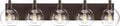 IZORRO Bathroom Light Fixtures, 5-Light Oil Rubbed Bronze Vanity Light, Modern Wall Sconces with Globe Clear Glass Shade, Vanity Lighting Fixtures Over Mirror,E26 Bulb Socket