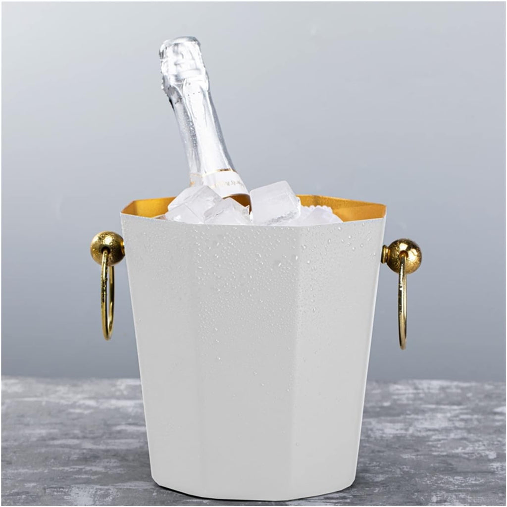 Ice Bucket Champagne Bucket Octagonal Ice Bucket Container Stainless Steel Champagne Wine Ice Bucket Keeps Ice Cold for Home Bar Chilling Beer and wine Ice Bucket Beverage Tub (Color : 1)