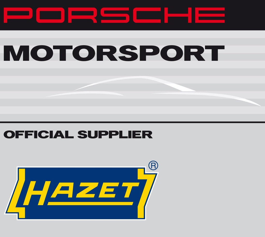 Hazet Professional Socket Spanner Set 6.3 mm (1/4 Inch) Square/Hex (Porsche Motorsport Design, Set with Reversible Ratchet 863P 38) 856/PD